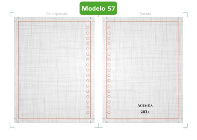 Modelo 57 plantilla para personalizar agendas